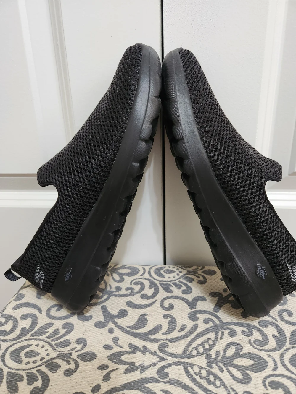 Skechers Go Walk  Women’s Black Slip-On Athletic Mesh Shoes